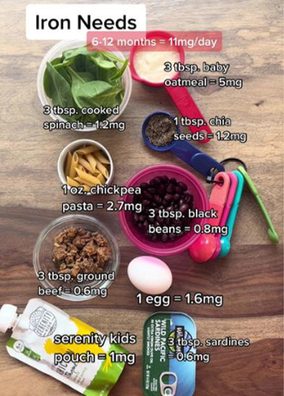 it's important to include iron rich foods when starting solids with your baby