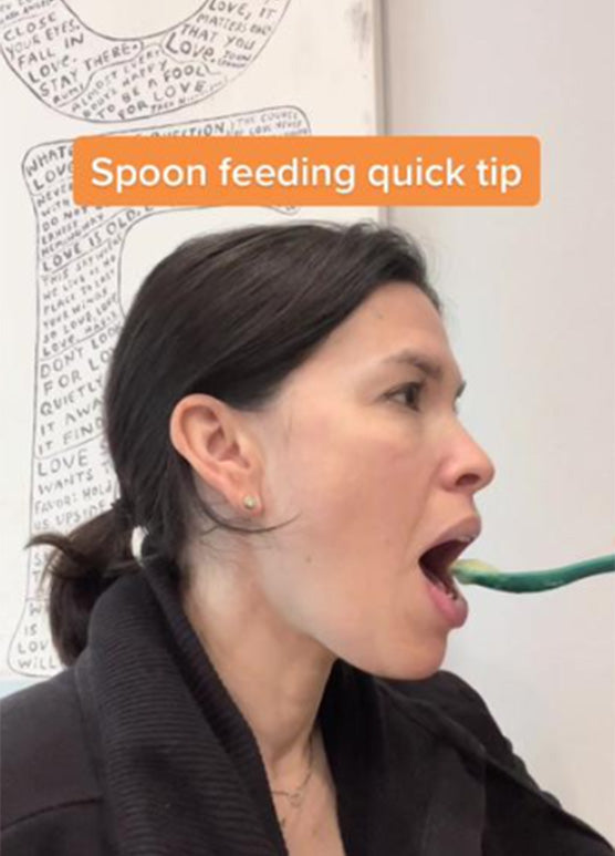 spoon feeding quick tip for introducing solids to your baby